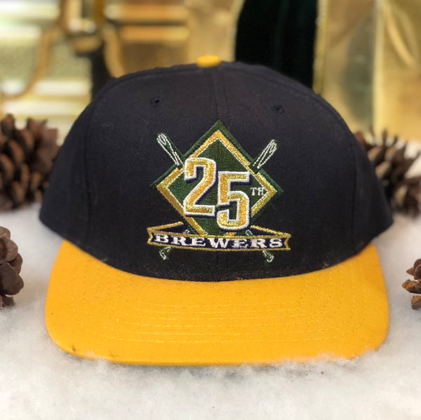 Vintage Deadstock NWT MLB Milwaukee Brewers 25th Anniversary Snapback Hat