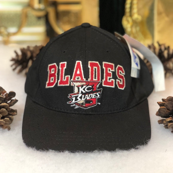 Vintage Deadstock NWT IHL Kansas City Blades *YOUTH* Snapback Hat