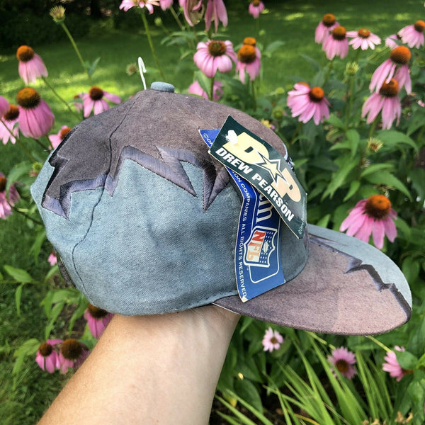 Vintage Deadstock NWT Drew Pearson Shockwave NFL Los Angeles Raiders Strapback Hat