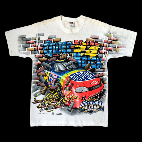 Vintage Deadstock NWOT NASCAR Jeff Gordon 1997 Brickyard 400 All Over Print AOP T-Shirt (M)