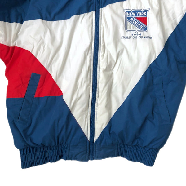 Vintage 1994 NHL Stanley Cup Champions New York Rangers Pro Player Puffer Jacket (L)