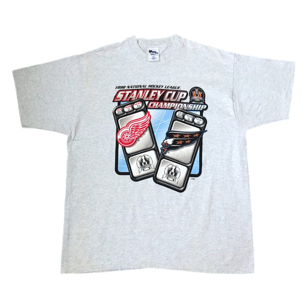 Vintage 1998 NHL Stanley Cup Finals Detroit Red Wings Washington Capitals Pro Player T-Shirt (XXL)