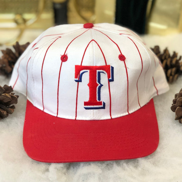 Vintage MLB Texas Rangers Drew Pearson Pinstripe Twill Snapback Hat