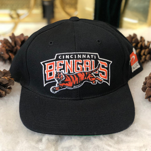 Vintage Deadstock NWOT NFL Cincinnati Bengals Sports Specialties Plain Logo Wool Snapback Hat