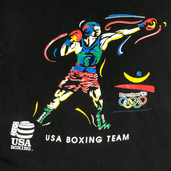 Vintage USA Boxing 1992 Barcelona Olympics T-Shirt (XL)