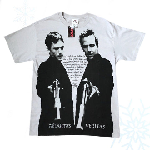 Deadstock NWT Boondock Saints Movie Aequitas Veritas Hot Topic T-Shirt (M)