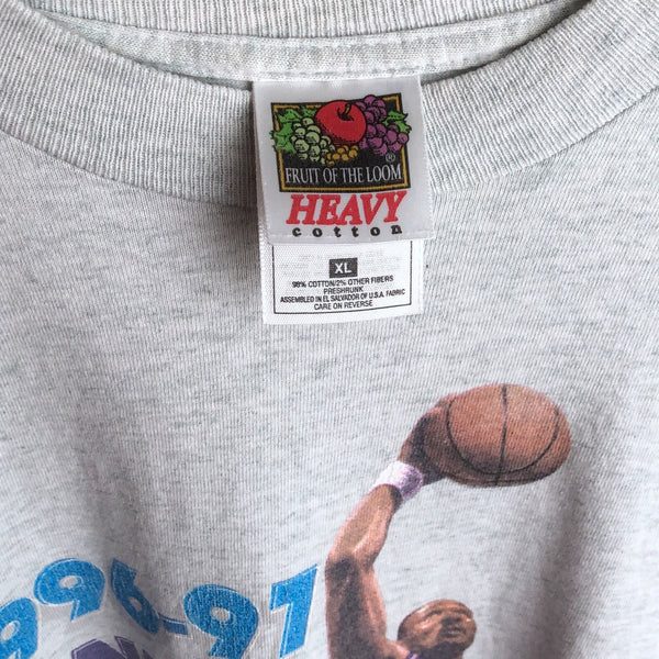 Vintage NBA Utah Jazz Karl Malone 1996-97 MVP T-Shirt (XL)