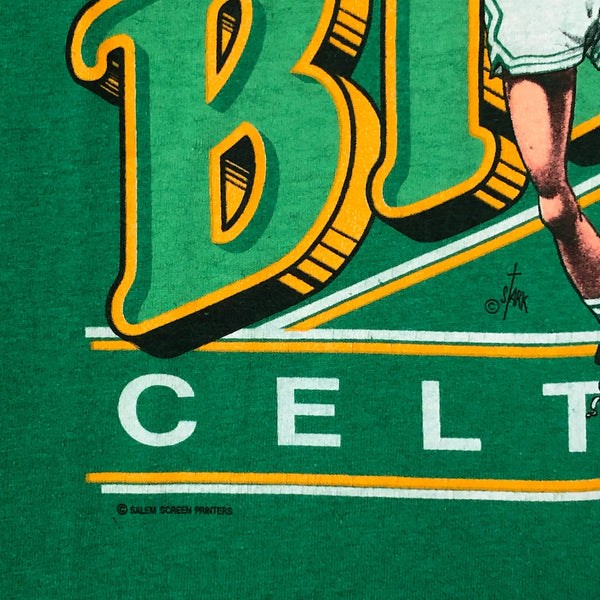 Vintage NBA Boston Celtics Larry Bird Salem Sportswear Caricature T-Shirt (L)