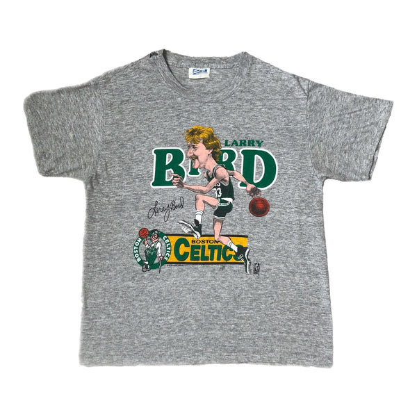 Vintage NBA Boston Celtics Larry Bird Salem Sportswear Caricature T-Shirt (M)