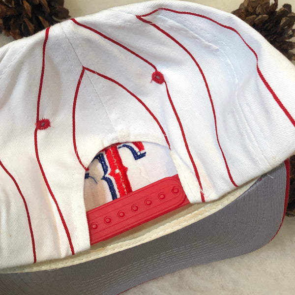 Vintage MLB Texas Rangers Drew Pearson Pinstripe Twill Snapback Hat