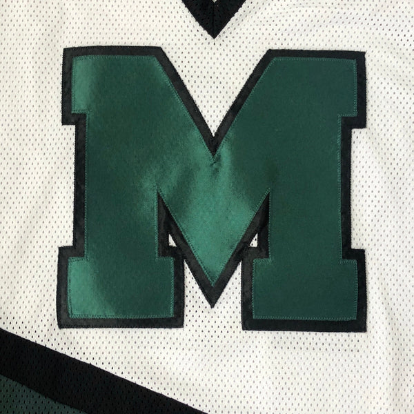 Vintage Mansfield Green Hornets MA Massachusetts High School Hockey Jersey (XL)