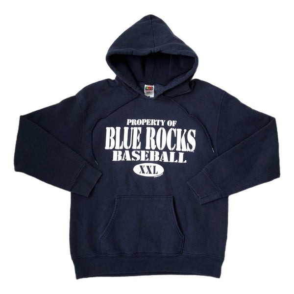 Vintage 1998 MiLB Wilmington Blue Rocks Baseball Hoodie Sweatshirt (L)
