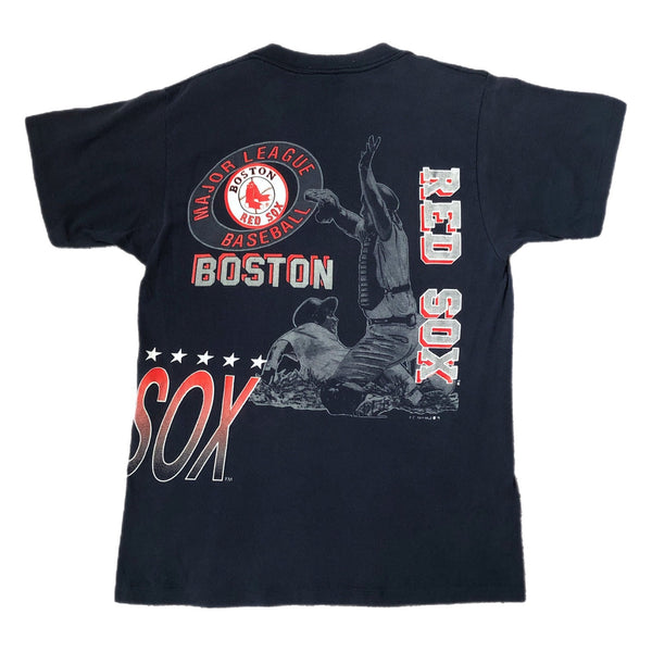 Vintage 1991 MLB Boston Red Sox Baseball Logo 7 All Over Print T-Shirt (L)
