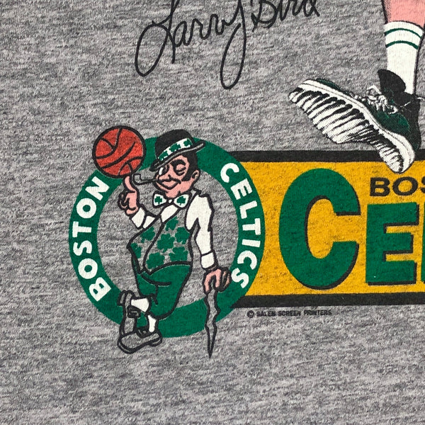 Vintage NBA Boston Celtics Larry Bird Salem Sportswear Caricature T-Shirt (M)