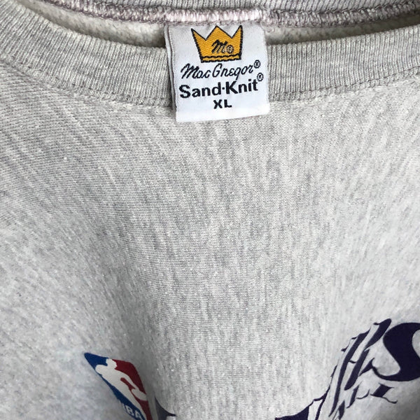 Vintage NBA Los Angeles Lakers MacGregor Sand Knit Reverse Weave Crewneck Sweatshirt (XL)