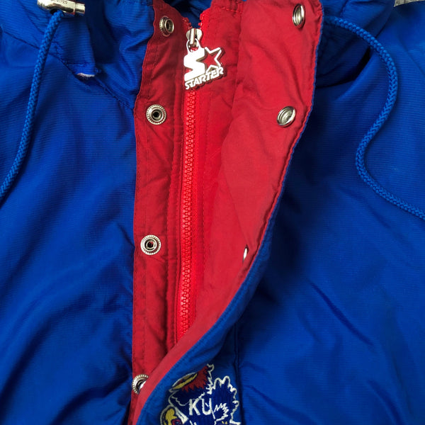 Vintage NCAA Kansas Jayhawks Starter Puffer Jacket (L)