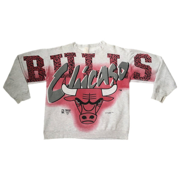 Vintage NBA Chicago Bulls Magic Johnson T’s All Over Print Crewneck Sweatshirt (L)