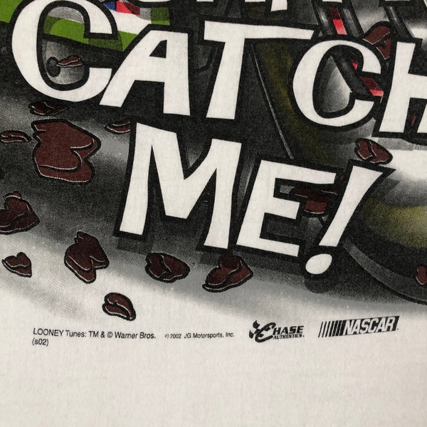 Vintage Deadstock NWOT 2002 NASCAR Monte Carlo 400 Rematch Jeff Gordon Looney Tunes Bugs Bunny All Over Print AOP T-Shirt (M)
