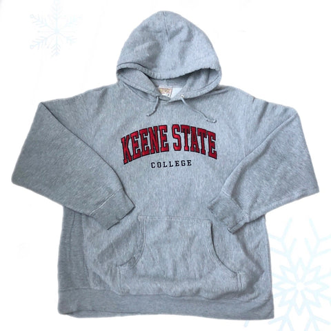 NCAA Keene State College Owls MV Reverse Weave Hoodie Sweatshirt (XL)