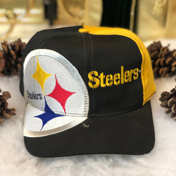 Vintage NFL Pittsburgh Steelers Eastport Big Logo Twill Snapback Hat