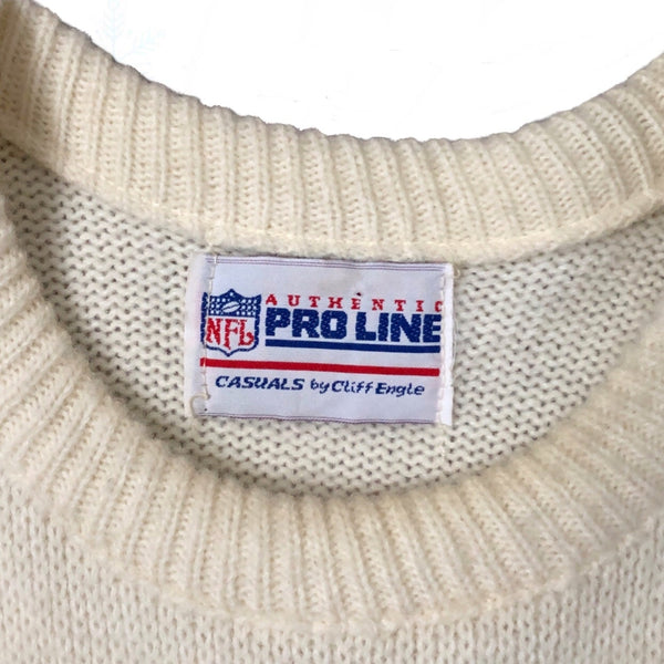 Vintage NFL Denver Broncos Cliff Engle Script Knit Sweater (L)