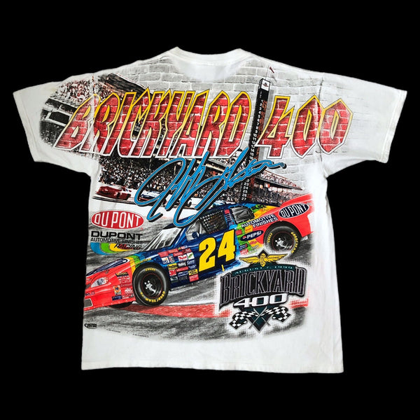 Vintage NASCAR Jeff Gordon 1999 Brickyard 400 All Over Print AOP T-Shirt (M)