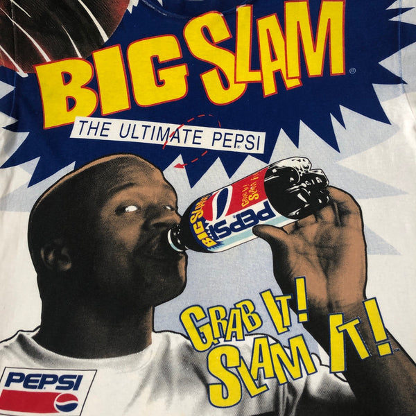 Vintage Shaq Shaquille O’Neal Pepsi Big Slam All Over Print T-Shirt (L)