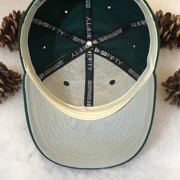 Vintage NCAA Tulane Green Wave New Era Wool Fitted Hat 7 3/8