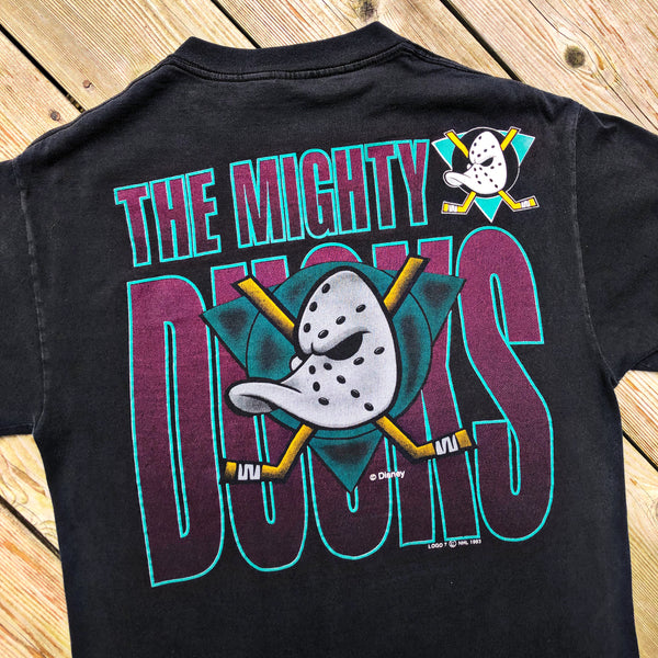 Vintage NHL Anaheim Mighty Ducks "Here Come The Mighty Ducks" Logo 7 T-Shirt (M)