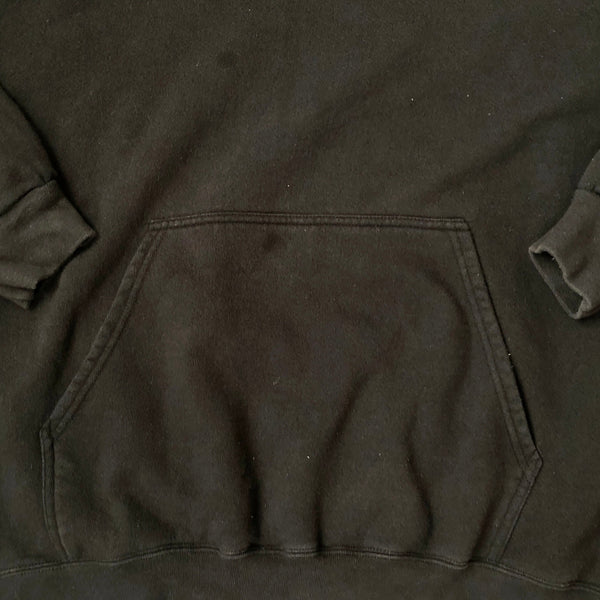 Vintage 90s Nike Center Swoosh Logo Black Hoodie Sweatshirt (XL)