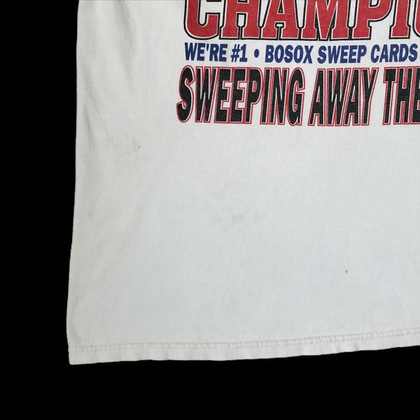 Vintage MLB Boston Red Sox 2004 World Series Champions Rap Tee T-Shirt (XL)