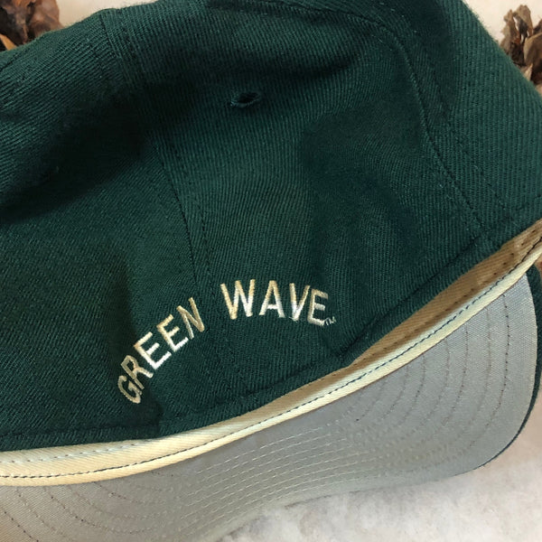 Vintage NCAA Tulane Green Wave New Era Wool Fitted Hat 7 3/8