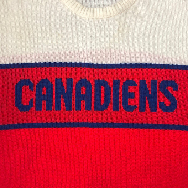 Vintage NHL Montreal Canadiens Cliff Engle Style Knit Sweater (XL)