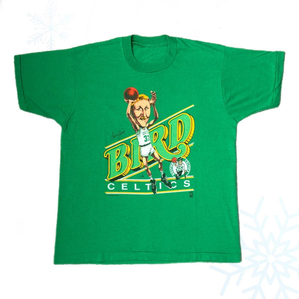 Vintage NBA Boston Celtics Larry Bird Salem Sportswear Caricature T-Shirt (L)