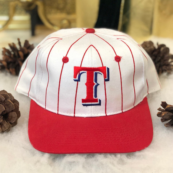 Vintage MLB Texas Rangers Drew Pearson Pinstripe Twill Snapback Hat