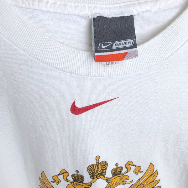Vintage Russia Hockey Bauer Nike y2k T-Shirt (L)