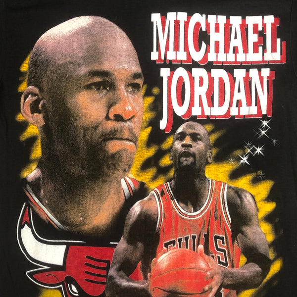 Vintage NBA Chicago Bulls Michael Jordan Rap Tee T-Shirt (M)
