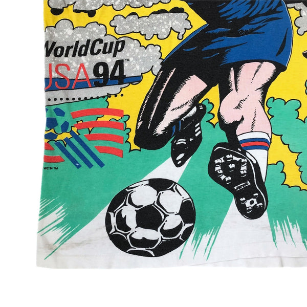 Vintage 1994 World Cup USA Magic Johnson T's All Over Print T-Shirt (M)