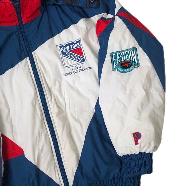 Vintage 1994 NHL Stanley Cup Champions New York Rangers Pro Player Puffer Jacket (L)