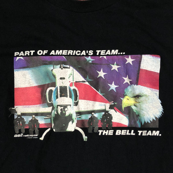 Vintage Bell Helicopters USA Bald Eagle Long Sleeve Shirt (XL)