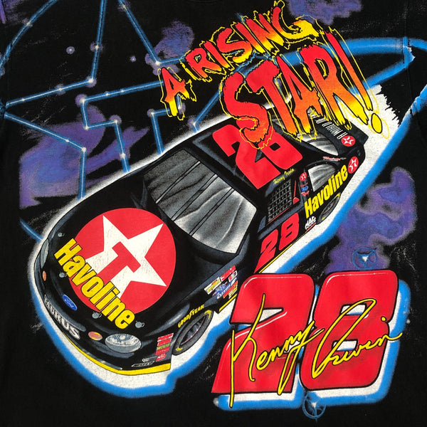 Vintage 1998 NASCAR Kenny Irwin A Rising Star All Over Print AOP T-Shirt (XL)