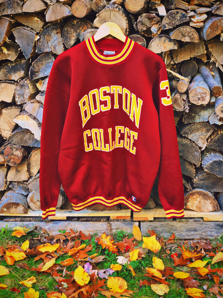 Vintage 1960s Champion Boston College Eagles NCAA Crewneck Sweatshirt (L)