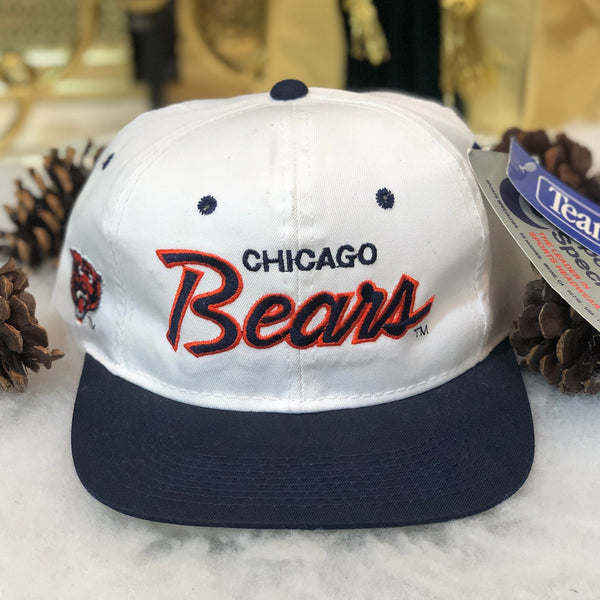 Vintage Deadstock NWT NFL Chicago Bears Sports Specialties Script Twill Snapback Hat