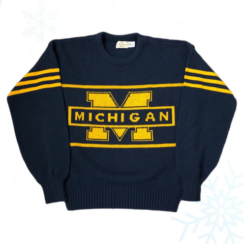 Vintage NCAA Michigan Wolverines Cliff Engle Knit Sweater (L)