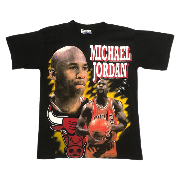 Vintage NBA Chicago Bulls Michael Jordan Rap Tee T-Shirt (M)