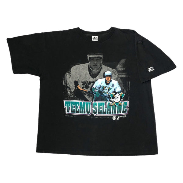 Vintage NHL Anaheim Mighty Ducks Teemu Selanne Starter T-Shirt (XL)
