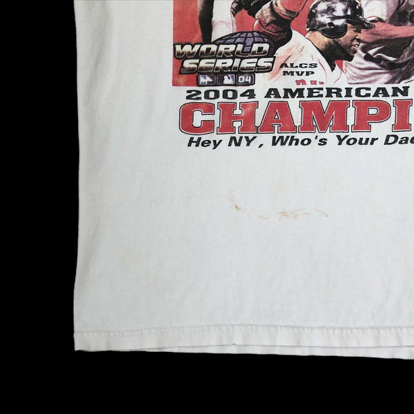 Vintage MLB Boston Red Sox 2004 World Series Champions Rap Tee T-Shirt (XL)