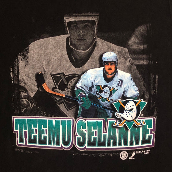 Vintage NHL Anaheim Mighty Ducks Teemu Selanne Starter T-Shirt (XL)