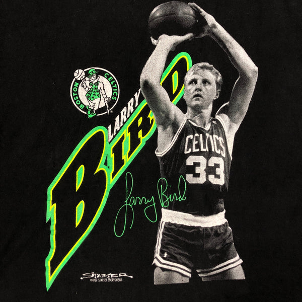 Vintage 1989 NBA Boston Celtics Larry Bird Starter T-Shirt (L)