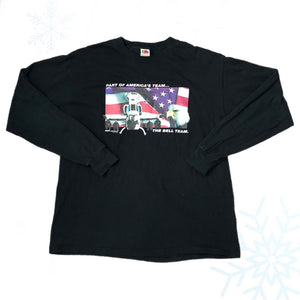 Vintage Bell Helicopters USA Bald Eagle Long Sleeve Shirt (XL)
